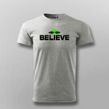 Believe Grey Half Sleeve TShirtForMen