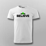 BelieveWhiteHalfSleeveTShirtForMen