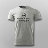 Geek Pun Tee - Beware of Geeks Bearing Gifs by Teez