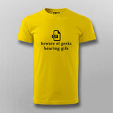 Geek Pun Tee - Beware of Geeks Bearing Gifs by Teez