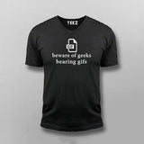 Geek Pun Tee - Beware of Geeks Bearing Gifs by Teez