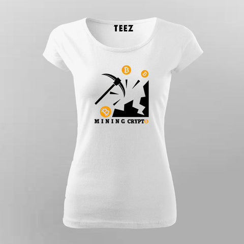 Bitcoin Miner Mining T-Shirt For Women