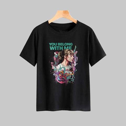 You Belong With Me T-Shirt For Men – Bold Fan Art for Pop Hearts