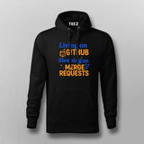 GitHub Merge Requests Hoodie for Men – Coder Sleep Mode