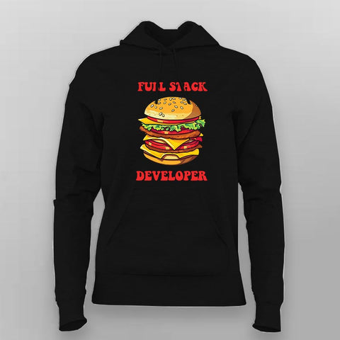 Full Stack Developer Funny Programmer Hoodie For Women