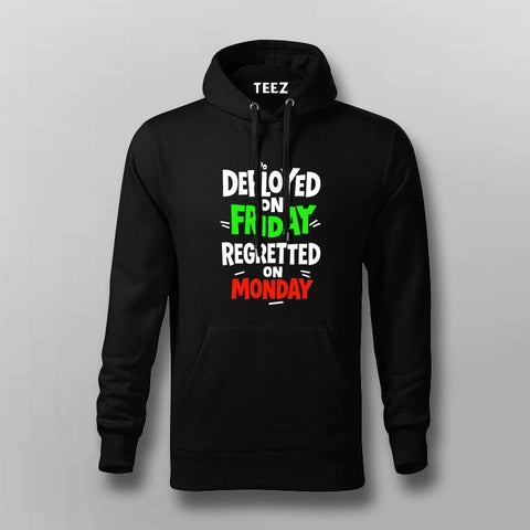 Friday Deploy Regret Hoodie for Men – Weekend Code Disaster