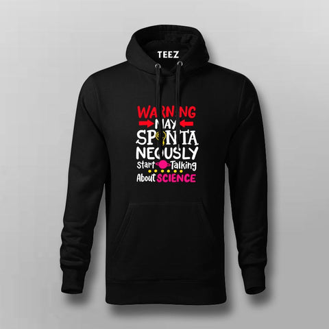 Warning! Science Hoodie For Men - Fun Geeky