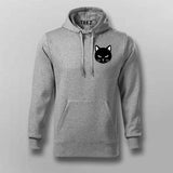 Black Cat Face Hoodie For Men – Minimal Aesthetic Tee