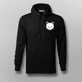 Black Cat Face Hoodie For Men – Minimal Aesthetic Tee