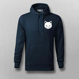 Black Cat Face Hoodie For Men – Minimal Aesthetic Tee