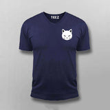 Black Cat Face T-shirt For Men – Minimal Aesthetic Tee