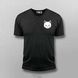 Black Cat Face T-shirt For Men – Minimal Aesthetic Tee