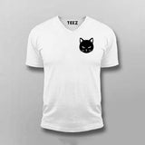 Black Cat Face T-shirt For Men – Minimal Aesthetic Tee