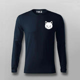 Black Cat Face T-shirt For Men – Minimal Aesthetic Tee