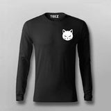 Black Cat Face T-shirt For Men – Minimal Aesthetic Tee