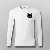 Black Cat Face T-shirt For Men – Minimal Aesthetic Tee