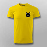 Black Cat Face T-shirt For Men – Minimal Aesthetic Tee
