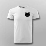 Black Cat Face T-shirt For Men – Minimal Aesthetic Tee