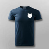 Black Cat Face T-shirt For Men – Minimal Aesthetic Tee