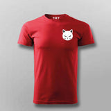 Black Cat Face T-shirt For Men – Minimal Aesthetic Tee