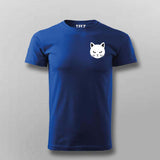 Black Cat Face T-shirt For Men – Minimal Aesthetic Tee