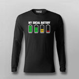 Social Battery T-Shirt for Men – Drained Around People