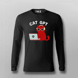 Cat GPT Men's T-Shirt – AI Meets Feline Attitude