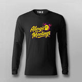 Allergic to Meetings T-Shirt for Men – Funny IT Workwear
