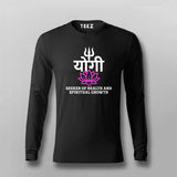 Yogi Spiritual Lotus Trishul T-shirt For Men