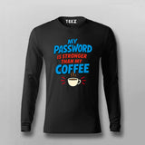 My Password Is Stronger T-Shirt For Men – Coffee vs Code Edition