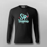 Sip Happens T-Shirt for Men – Funny Tee Online India