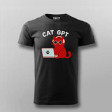 Cat GPT Men's T-Shirt – AI Meets Feline Attitude