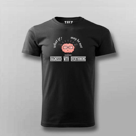 Black t-shirt with graphic design and text on a gray background