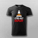 Ctrl Alt Deploy T-Shirt for Men – DevOps Rocket Launch