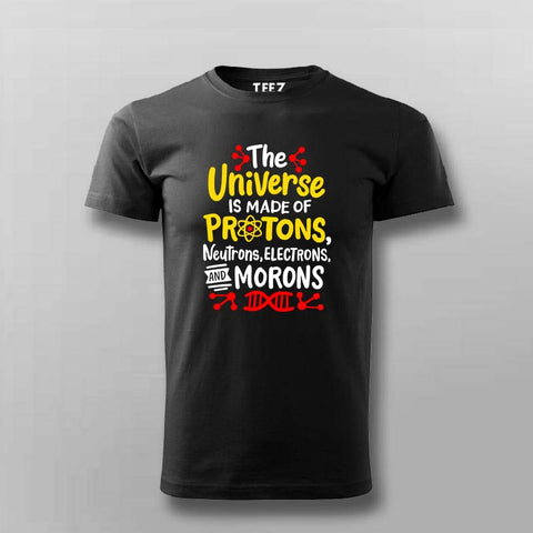 Universe & Protons Science T-Shirt For Men - Geeky & Fun