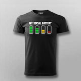 Social Battery T-Shirt for Men – Drained Around People