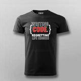 Writing Code T-Shirt for Men – Life Choices Edition