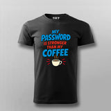 My Password Is Stronger T-Shirt For Men – Coffee vs Code Edition