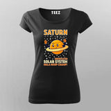 Saturn Undefeated Solar System Hula Hoop Champ T-Shirt For Women