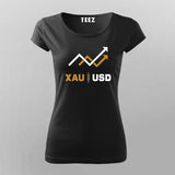 XAU Gold Trading T-shirt For Women
