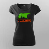 Funny Dinosaur Pushups T-shirt For Women