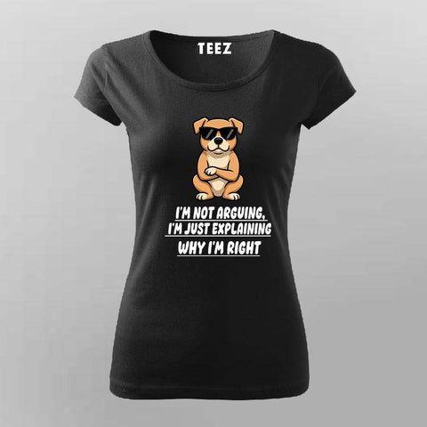 Cool Attitude Dog T-shirt For Women