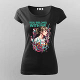 You Belong With Me T-Shirt For Women – Bold Fan Art for Pop Hearts