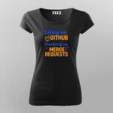 GitHub Merge Requests T-Shirt for women – Dev Life in One Line