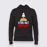 Ctrl Alt Deploy T-Shirt for Women – DevOps Rocket Launch
