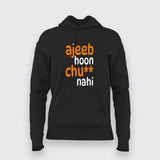 ajeeb hoon black hoodie for women