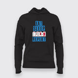 Eat Sleep Build Repeat Hoodie For Women
