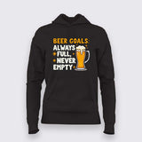 Always Full Beer Hoodie for Women – Funny Hoodie Online India