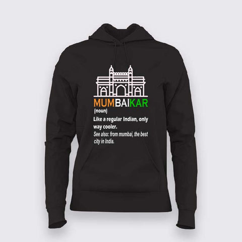 Mumbaikar hoodie for Women