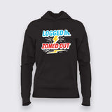 Logged In Zoned Out T-Shirt for Women – Funny Work-From-Home Mode